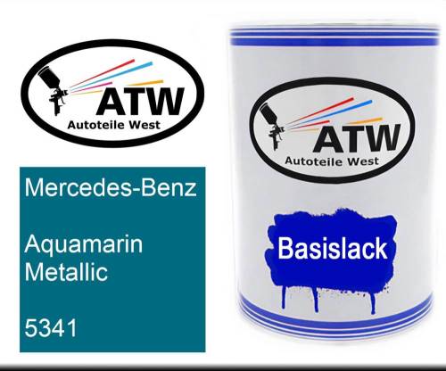 Mercedes-Benz, Aquamarin Metallic, 5341: 500ml Lackdose, von ATW Autoteile West.